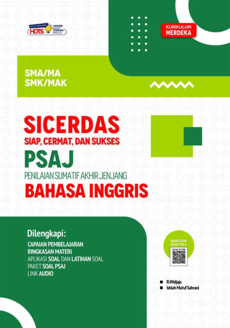 SICERDAS PSAJ Bahasa Inggris untuk SMA/MA/SMK/MAK