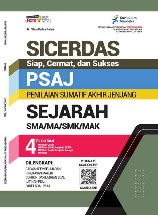Sicerdas PSAJ Sejarah untuk SMA/MA/SMK/MAK